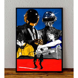 Cuadro 33x48 Poster Enmarcado Daft Punk Grupo Musica 01