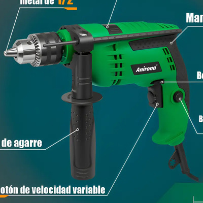 Taladro Rotomartillo 1\u002F2'' Prof 650w Anirona Rd650 C\u002Fbrocas | Meses sin interés