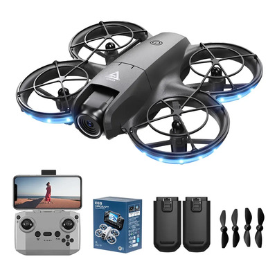 Drone Mini Ourlife D16 Dual Cámara 4k Con 2 Baterías Wifi Hd Control Remoto Doble Cámara Gesto Foto\u002Fvídeo Flujo De Luz Suspendido Para Principiantes\u002Fadultos Color Negro | Meses sin interés