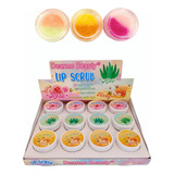 Set De 12 Bálsamos Exfoliantes Para Labios Olor A Frutas