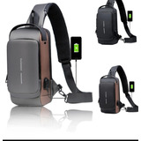 Bolso De Pecho, Bandolera Cruza Anti Robo, Usb E Impermeable