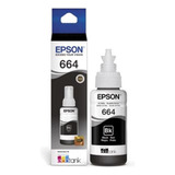 Botella De Tinta Original Negra Epson 664 L380 L395 L495 70m