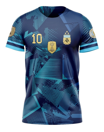 Camiseta Argentina Conceptual Campeón Tres Estrellas