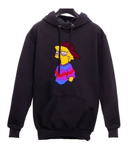 Moletom Canguru Com Estampa Lisa Indie Simpsons Tumblr