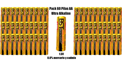 Caja Pack 60 Pilas Ultra Alcalina Bst Aa 1.5v /chilechina