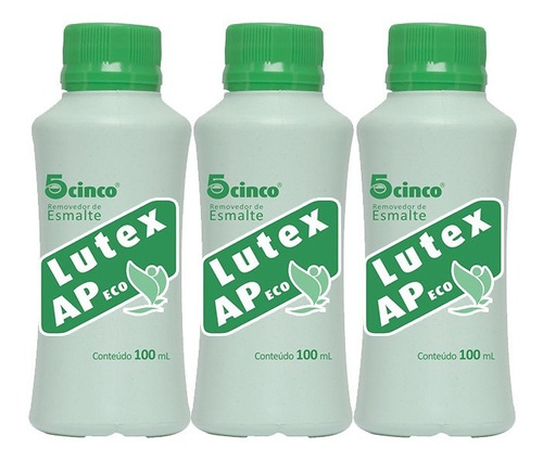 Kit Removedor Esmalte Lutex Apeco 100ml Com 3un