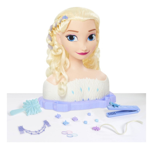 Juguete Princesa Frozen Deluxe Cabeza Para Peinar Xtrm C