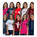 Kit 10 T Shirts Blusas Feminina Roupa Atacado Revenda Barato