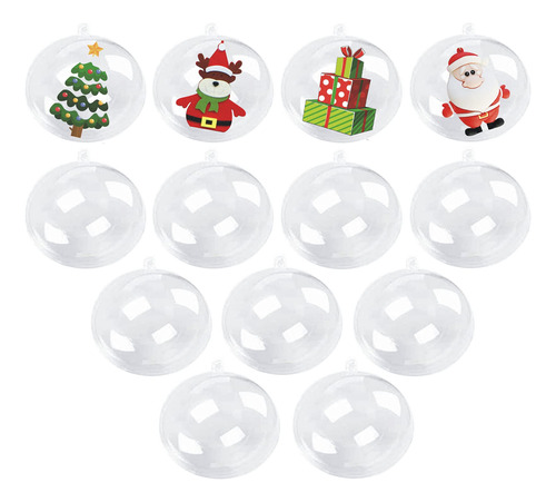 Dianchu 20 Bolas Transparentes De Navidad De 1.57 Pulgadas (