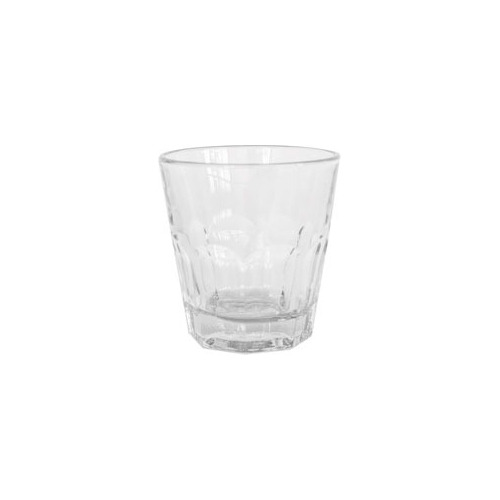 Set X24 Vasos Cortos De Vidrio Facetados Sodero Durax 148 Ml