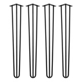 Kit 4 Pés 73cm Hairpin Legs Aço 8mm Pé Para Mesa Aparador