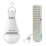 Combo Luces Emergencia Foco Ledvance + Luz Litio 60leds Sica