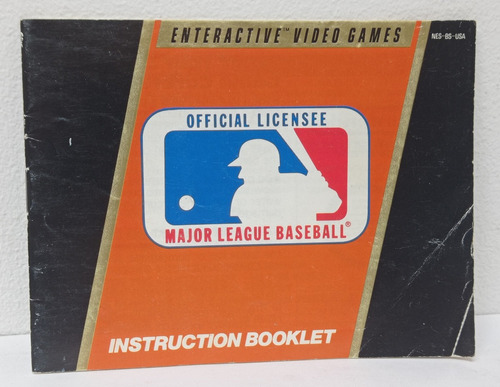 Manual De Juego Major League Baseball 1988 Ljn Nintendo Nes