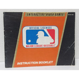 Manual De Juego Major League Baseball 1988 Ljn Nintendo Nes