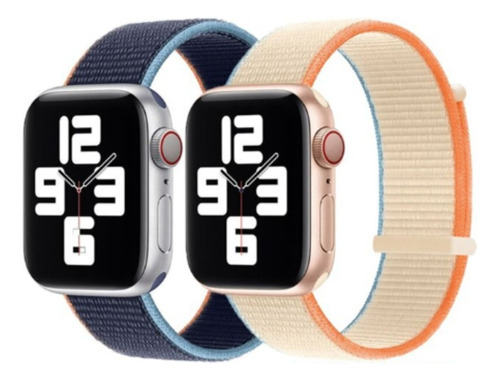 Pack 2 Correas De Naylon Para Apple Watch Todas Las Series