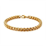 Pulsera Importada Unisex Bañada En Oro