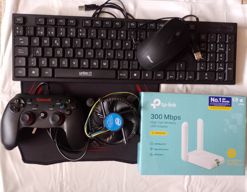 Combo Teclado + Mouse + Mando Redragon + Adaptador Wifi