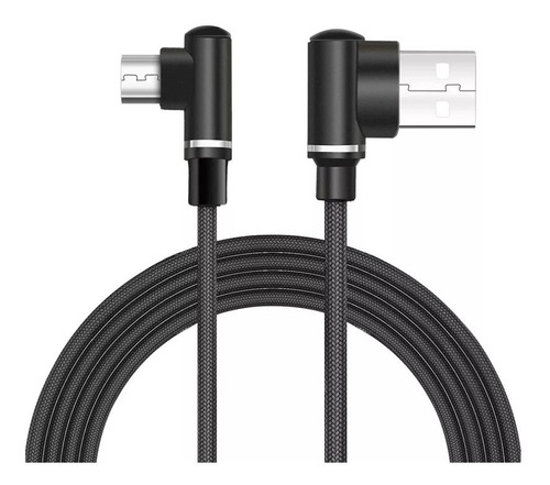 Cable Usb Microusb B Fichas A 90 Grados 1 Metro Zealot C2m