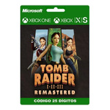 Tomb Raider I-iii Remastered Xbox Código 25 Dígitos