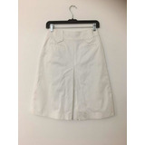 Falda Elasticada Marca Perry Ellis Talla 38 Blanco Usado