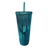 Vaso Starbucks U.s.a. Summer 2023 Tachuelas Azul Cromo 24oz