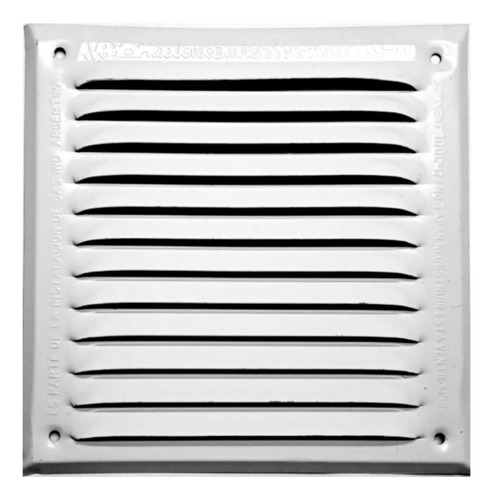 Rejilla Ventilación Para Gas Aprobada 20x20cm 200cm2 Amurar