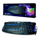 Teclado Gamer Exbom Bk-g35 Qwerty Português Brasil Luz 3 Cor