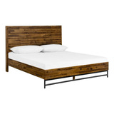 Armen Living Cama Queen Con Plataforma Rustica Cusco, Acacia