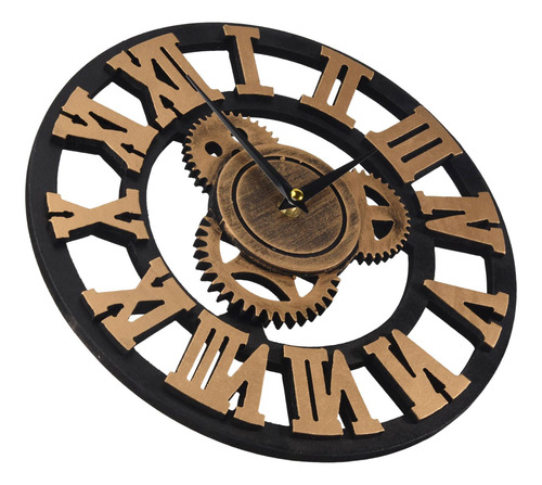 Reloj De Pared Grande De Madera Vintage Gear Clock Us Style
