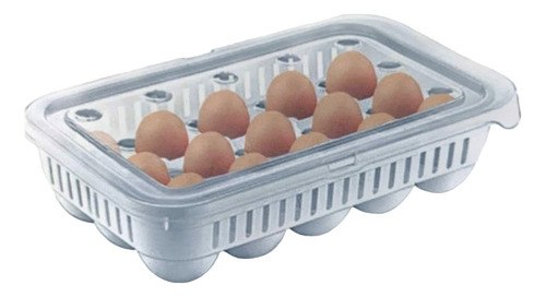 Contenedor De Huevos Con Tapa Huevera Organizador Huevos 