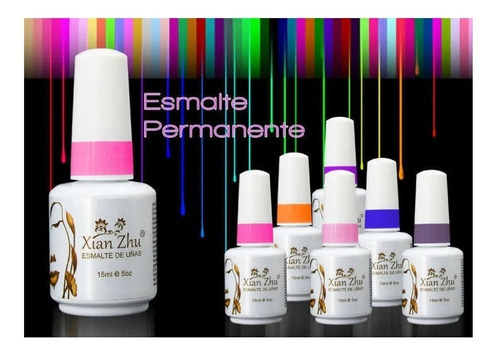 Pack X10 Pinturas Permanentes Para Uñas + Top Y Base 15ml