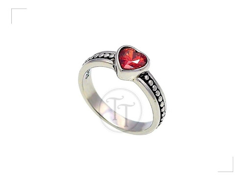 Anillo Corazón Rojo Titanio 18k Love