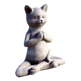 Estatua De Gato, Postura De Oración Zen De Buda, Decoración