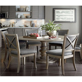 Comedor Redondo Beige Moderno 