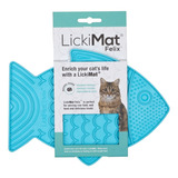 Plato Para Gatos Lickimat, Felix. Color Turquesa