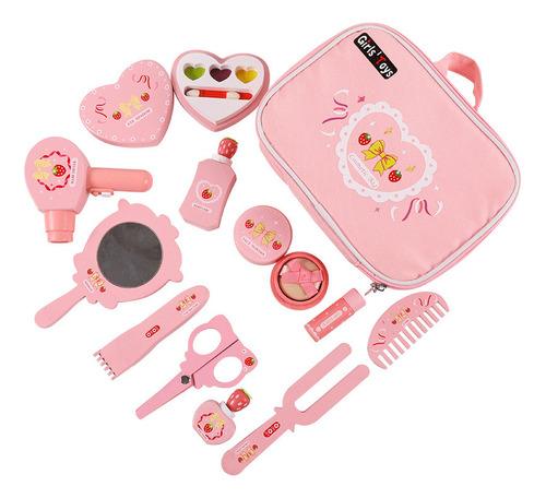 Set De Juguetes De Maquillaje Para Tocador Para Niñas, 12 Pi