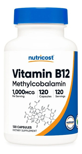 Vitamina B12 1000mcg Metilcobalamina 120 Servicios Salud