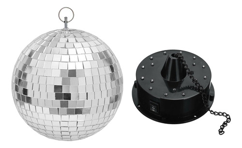 Espejo Led Bola De Discoteca Fiesta Luz Giratoria Con Pelota