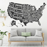 Vinil Decorativo 7010 Mapas Usa Estados Unidos Chico