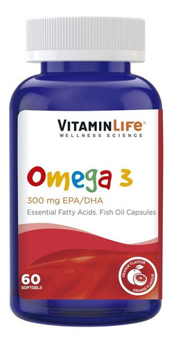 Omega 3 Kids (60 Capsulas Blandas) Vitamin Life 