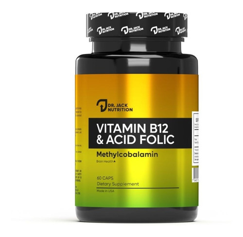 Vitamina B12 + Acido Folico - 60 Caps | Dr Jack Nutrition