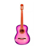 Guitarra Criolla Clasica Con Funda Color Rosa