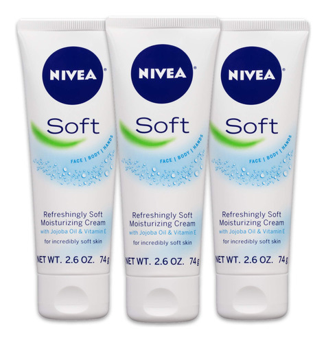 Nivea Crema Hidratante Suave - Paquete De 3, Crema Todo En .