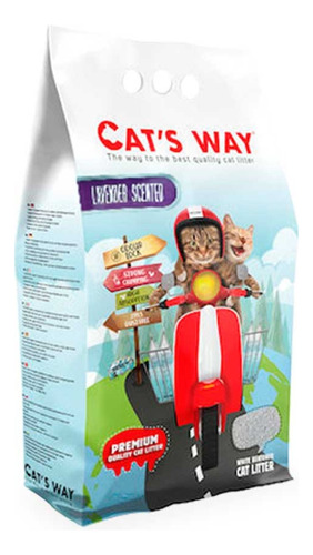 Arena Sanitaria Cats Way Lavanda 8.5kg. Np X 8.5kg De Peso Neto  Y 8.5kg De Peso Por Unidad