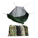 Rede De Camping C/ Mosquiteiro Camuflado Nylon Trilha Pesca