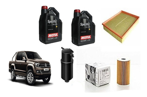 Kit Filtros Originales Vw Amarok 10lt Motul Specific 505 Cuo