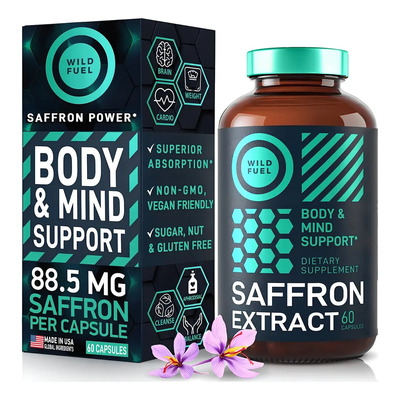 Azafrán 88.5mg 60 Cápsulas Wild Fuel Antioxidante Vegano Sin Gluten | Envío gratis
