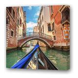 Cuadro 20x20cm Paisaje Italia Venecia Puente Gondola