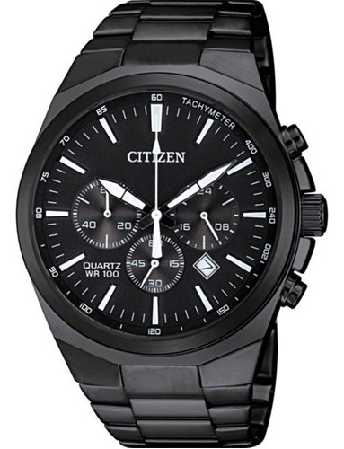 Reloj Citizen Crono Pvd,cara Negra An8175-55e