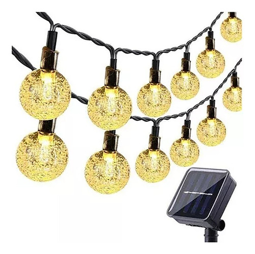 Pack 6 Guirnalda Solar Hada Deco 20 Led Boda 5 Mtrs Calido /